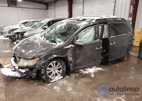 2014 Honda Odyssey Ex-L z USA, uszkodzony, nr VIN 5FNRL5H67EB111433